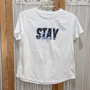 Athletic Works White Plus Size Tee